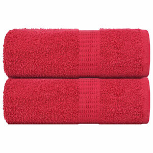 vidaXL Ručnici za pranje ŽABA 2 kom. Crvene 30x30 cm 360 g/m&sup2;
