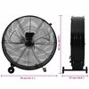 vidaXL Industrijski ventilator s bubnjem 77 cm 187,7 W crni