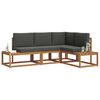 vidaXL Set vanjskih sofa s jastukom 4 Komad Prirodna i antracit