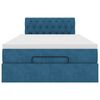 vidaXL Okvir kreveta s madracem tamnoplavi 120x200 cm baršunasti