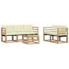 vidaXL Set vanjskih sofa 6 kom. Bijela i krem