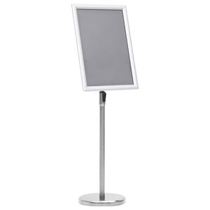 vidaXL Stalak za plakate A3 s postoljem srebrni od aluminijske legure