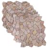 vidaXL Mozaik pločice Crvena 30 x 30 cm Mramor