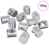 vidaXL Bačvaste matice 4500 pcs Srebrno M6 x 12 mm Metal
