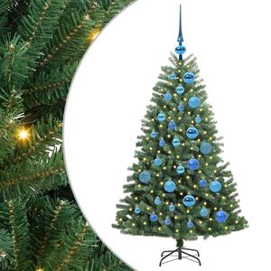 vidaXL Umjetno božićno drvce s nogom Zelena 120 cm PVC i metal