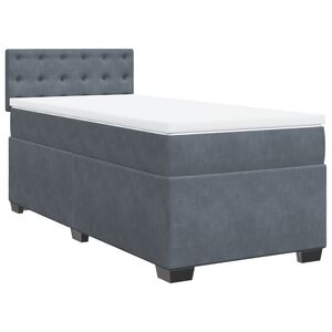 vidaXL Box spring krevet s madracem tamnosivi 80 x 200 cm bar&scaron;unasti