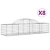 vidaXL Lučne gabionske ko&scaron;are 8 kom 200x50x40/60 cm pocinčano željezo