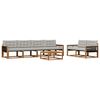 vidaXL Set vanjskih sofa s jastukom 7 pcs Prirodna i svjetlosiva