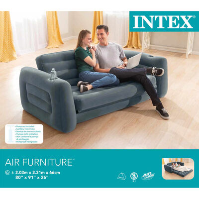 Intex fotelja na razvlačenje 203 x 231 x 66 cm tamnosiva