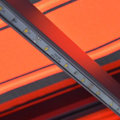 vidaXL Tenda na ručno uvlačenje LED 300 x 250 cm narančasto-smeđa