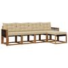 vidaXL Set vanjskih sofa 5 kom. Prirodna i bež