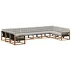 vidaXL Set vanjskih sofa 10 kom. Prirodna i svjetlosiva