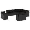 vidaXL 12-dijelni set vrtnih sofa od poliratana s jastucima crni