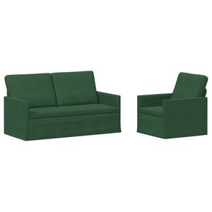 vidaXL Set sofe 2 pcs Jungle zelena Kordura tekstil