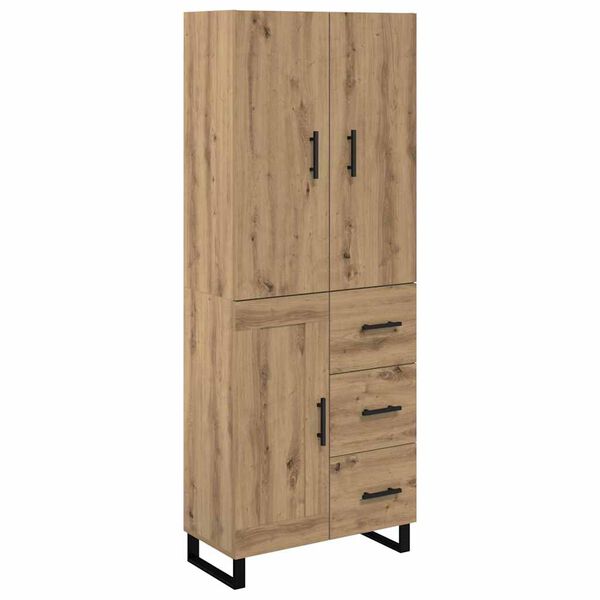 vidaXL Highboard s ladicama 2 pcs Umjetnički hrast 69,5 x 34 x 180 cm
