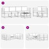 vidaXL Set vanjskih sofa 7 pcs Prirodna i krem Čvrsto drvo akacije