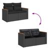 vidaXL 8-dijelni set vrtnih sofa od poliratana s jastucima crni