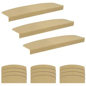vidaXL Podloge za stepenice 15 kom. 65 x 21 x 4 cm Bež Poliester