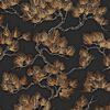 DUTCH WALLCOVERINGS zidna tapeta s uzorkom bora crno-zlatna