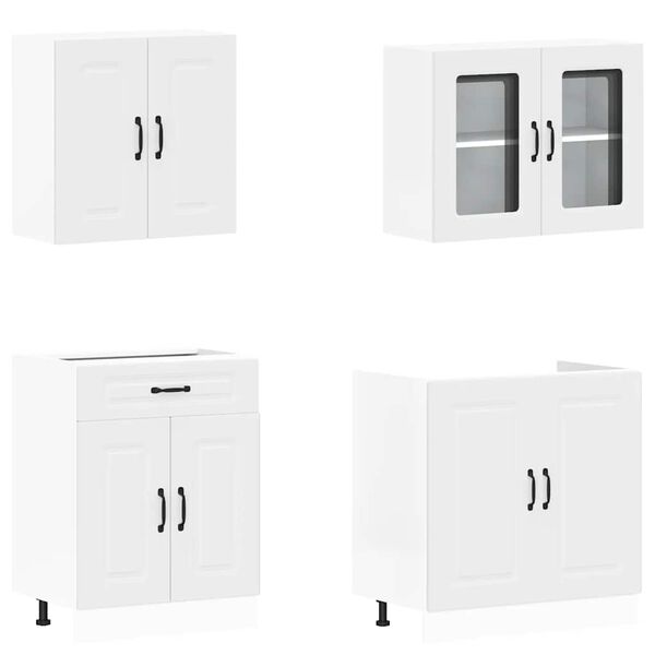vidaXL Garnitura kuhinjskih ormarića od 4 dijela "Kalmar" bijelo