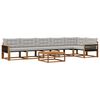 vidaXL Set vanjskih sofa s jastukom 7 pcs Prirodna i svjetlosiva