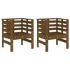 vidaXL Vrtne stolice 2 kom boja meda 61,5x53x71 cm od masivne borovine