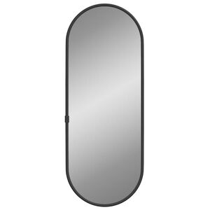 vidaXL Zidno ogledalo crna 40x15 cm ovalno