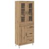 vidaXL Highboard Umjetnički hrast 69,5 x 34 x 90 cm Konstruirano drvo