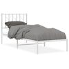 vidaXL Metalni okvir za krevet s uzglavljem bijeli 80x200 cm