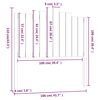 vidaXL Uzglavlje za krevet sivo 106 x 4 x 110 cm od masivne borovine
