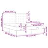 vidaXL Otomanski okvir kreveta s madracima krem 180x200cm od tkanine