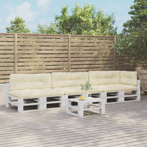 vidaXL Jastuci za palete 7 kom krem od tkanine