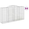 vidaXL Lučne gabionske ko&scaron;are 4 kom 300x50x160/180cm pocinčano željezo