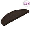 vidaXL Prostirke za stepenice, samoljepljive, 30 kom., 65x21x4 cm, tamnosmeđe, poluokrugle, velike