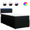 vidaXL Box spring krevet s madracem crni 90x190 cm od tkanine