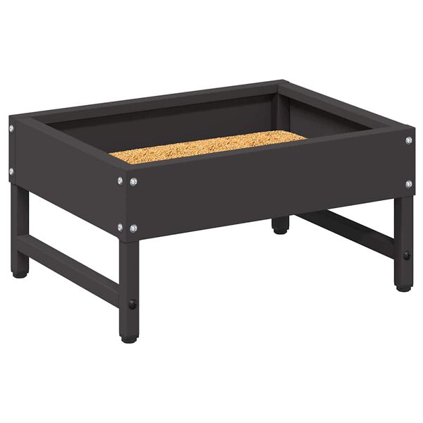 vidaXL Feeder za ptice Crna 80 x 28 x 13.5 cm Hladno valjani čelik