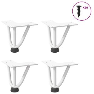 vidaXL Noge s ukosnicama za stolić za kavu 4 kom. bijele 10 cm, puni čelik