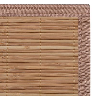 Pravokutni tepih od smeđeg bambusa 80 x 300 cm