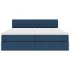 vidaXL Krevet s od storage s madracem Plava 200 x 200 cm Lažna koža