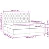 vidaXL Krevet box spring s madracem LED plavi 200x200 cm od tkanine