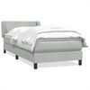 vidaXL Box Spring krevet s madracem svijetlo sivi 90x220 cm bar&scaron;un
