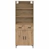 vidaXL Highboard Umjetnički hrast 69,5 x 34 x 180 cm Konstruirano drvo
