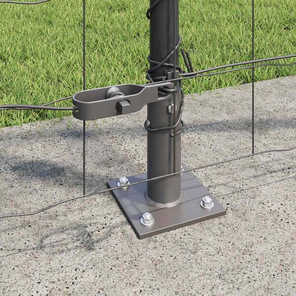 vidaXL Ograda s postovima Siva 1,2 x 25 m Čelik