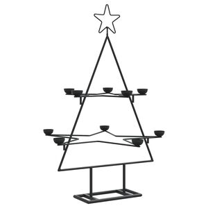 vidaXL Metalno ukrasno božićno drvce crno 75 cm