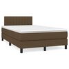 vidaXL Krevet box spring s madracem tamnosmeđi 120 x 190 cm od tkanine