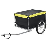 vidaXL Prikolica za bicikl crno-žuta 65 kg
