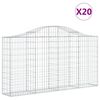vidaXL Lučne gabionske ko&scaron;are 20kom 200x30x100/120cm pocinčano željezo