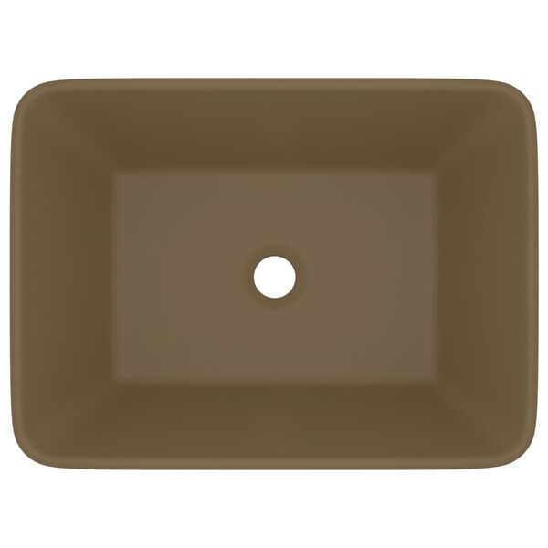 vidaXL Luksuzni umivaonik mat krem 41 x 30 x 12 cm keramički