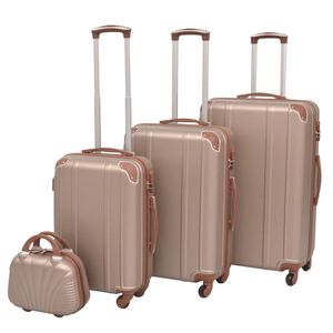 vidaXL 4-Dijelni Set Čvrstih Kofera Boja &Scaron;ampanjca