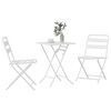 vidaXL Bistro set 3 pcs Bijelo Čelik